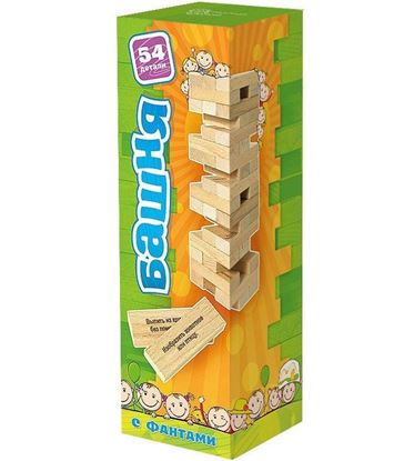 Изображение Нескучные игры: Башня 54 дет в карт короб  дерево